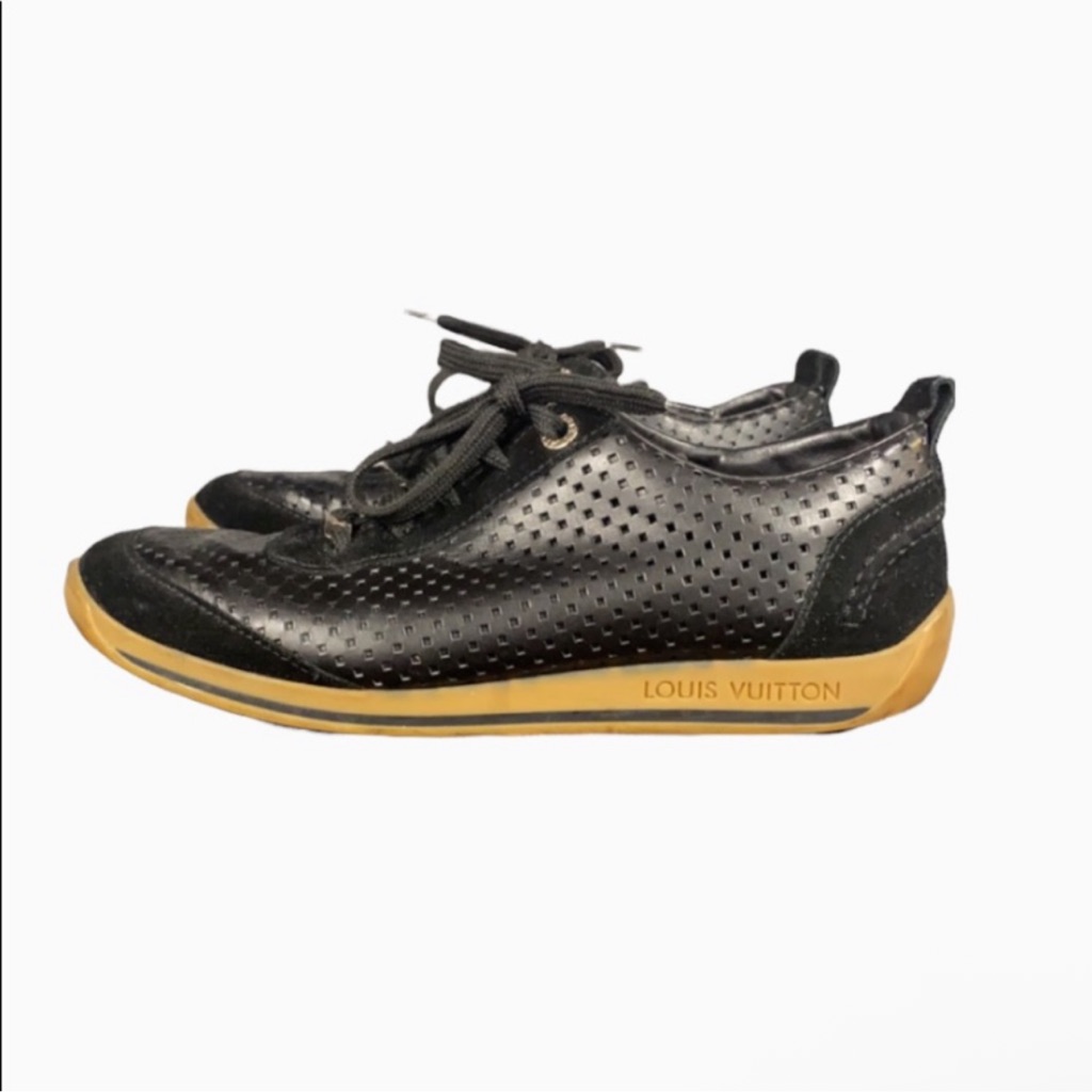Louis Vuitton Vence Perforated Leather Sneakers Size Eu 38